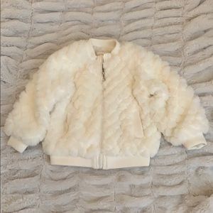 Faux fur toddler jacket